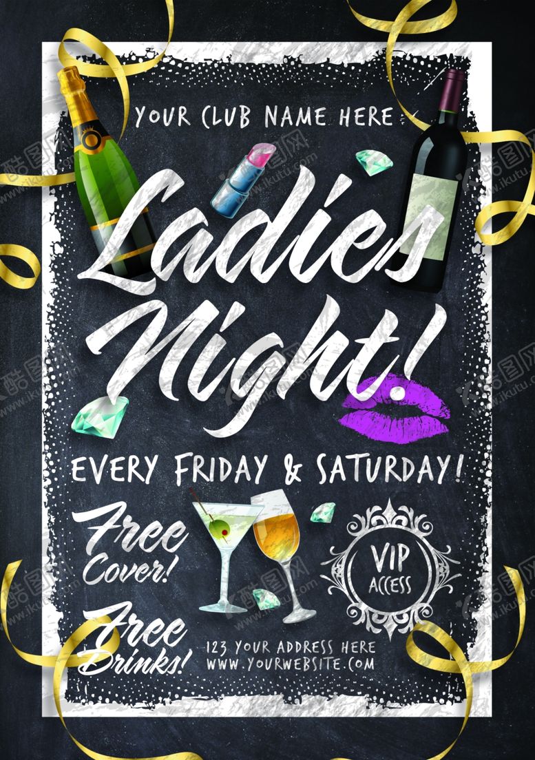 编号：63422610031247265660【酷图网】源文件下载-欧美风手写体派对海报