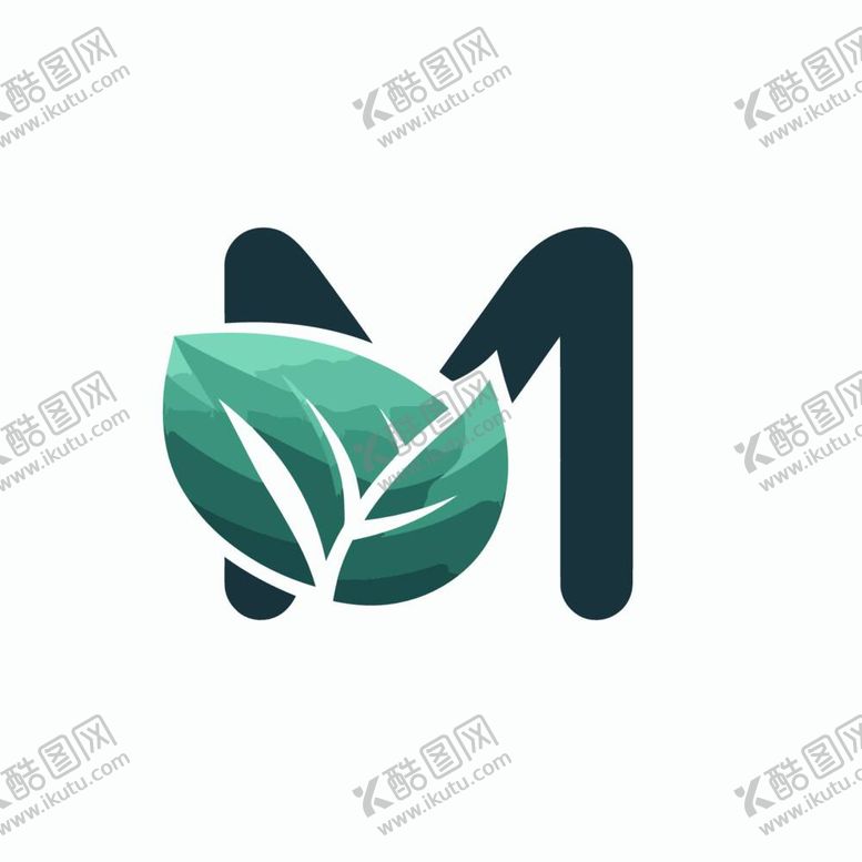 编号：78854212062103558132【酷图网】源文件下载-树叶字母扁平设计