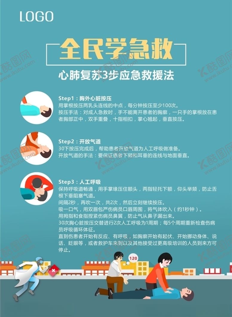 编号：29238509270445129589【酷图网】源文件下载-心肺复苏急救宣传单