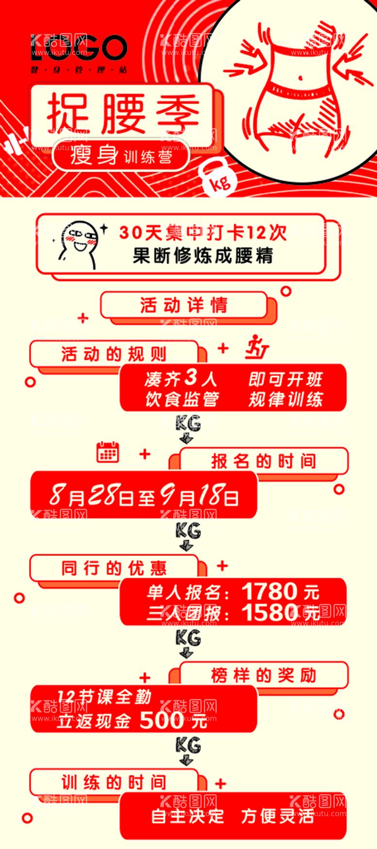 编号：91301011211042163543【酷图网】源文件下载-捉腰季 健身