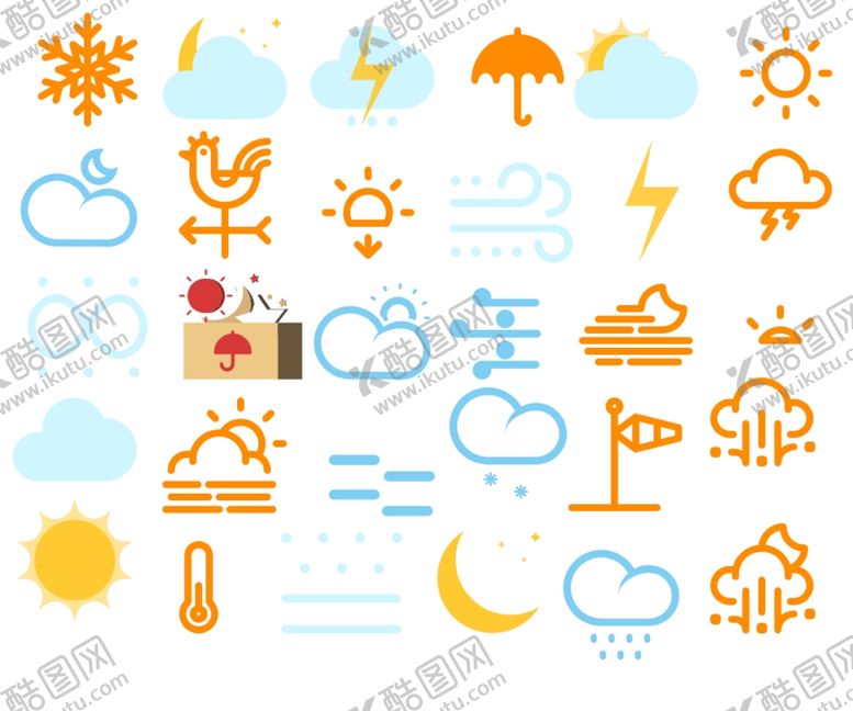 编号：26652109241007253901【酷图网】源文件下载-天气图标图形