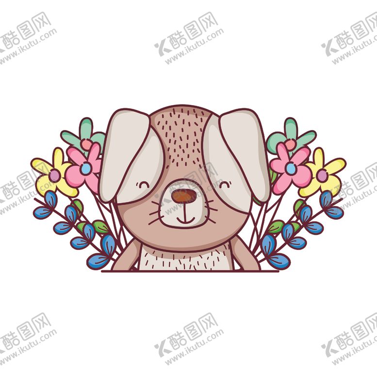 编号：10425504130224357526【酷图网】源文件下载-手绘淡彩动物