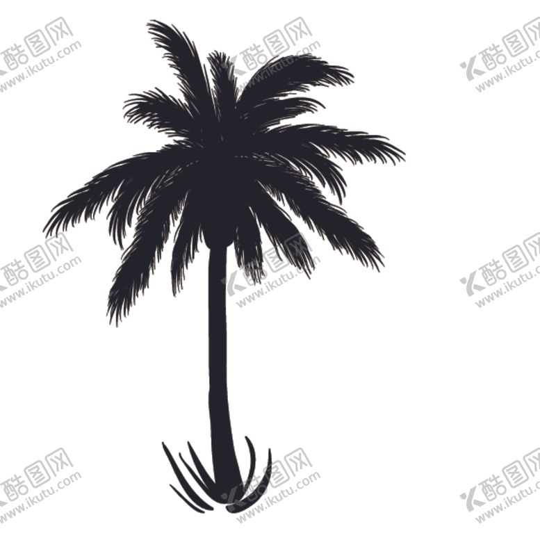 编号：10704510070541437974【酷图网】源文件下载-植物树木剪影