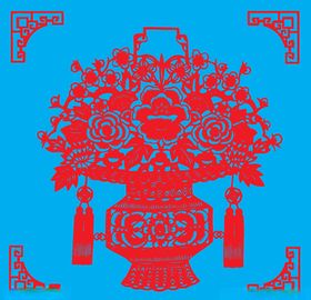 花篮剪纸