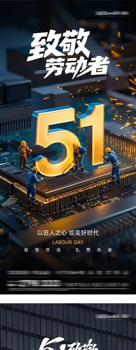 地产51劳动创意海报
