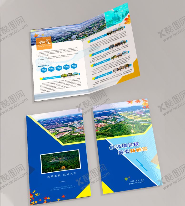 编号：28989401301346458113【酷图网】源文件下载-栖霞区介绍宣传单对折页