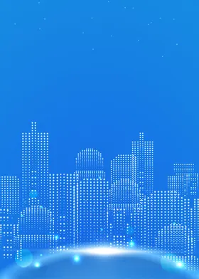 商务科技矢量元素扁平风格城市