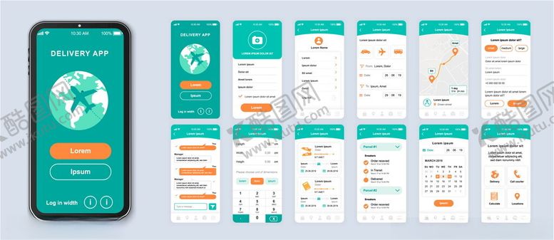 编号：48368509251455188023【酷图网】源文件下载-手机端APP界面设计