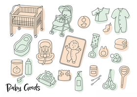 婴儿用品集合