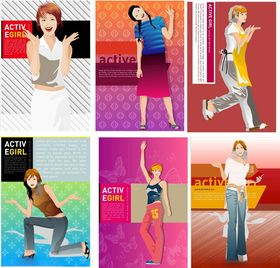 活力女性时尚健身姿态