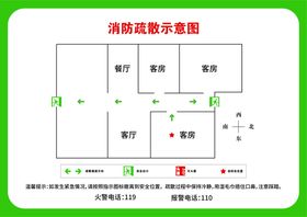 消防逃生示意图