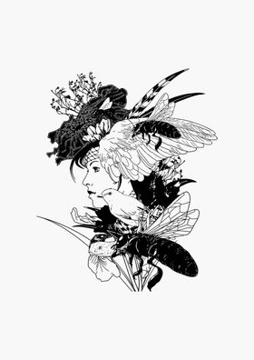 插画人物动设计卡通黑白