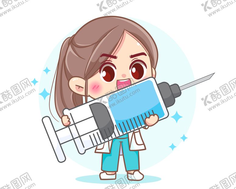 编号：20749309250303487352【酷图网】源文件下载-手绘打针医生