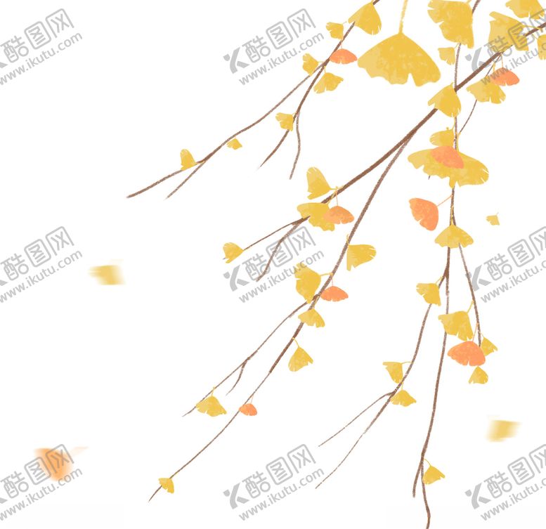 编号：58882204270906417985【酷图网】源文件下载-秋季银杏叶png素材