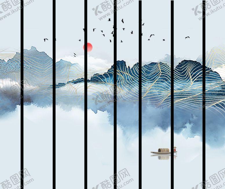 编号：54591407020630505432【酷图网】源文件下载-水墨山水画