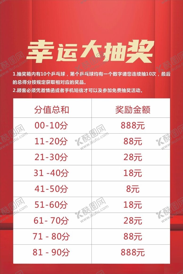 编号：48056501200232513375【酷图网】源文件下载-抽奖海报