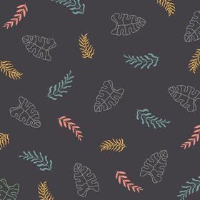 叶子花卉无缝图案