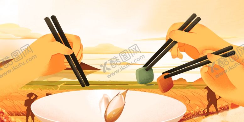 编号：60451102241222496704【酷图网】源文件下载-餐饮文明光盘行动插画