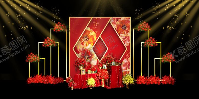 编号：54282910190439323039【酷图网】源文件下载-红色婚礼