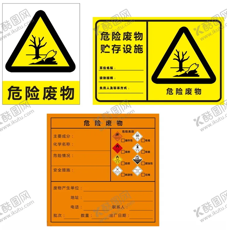 编号：76531401190047149081【酷图网】源文件下载-危废警示牌