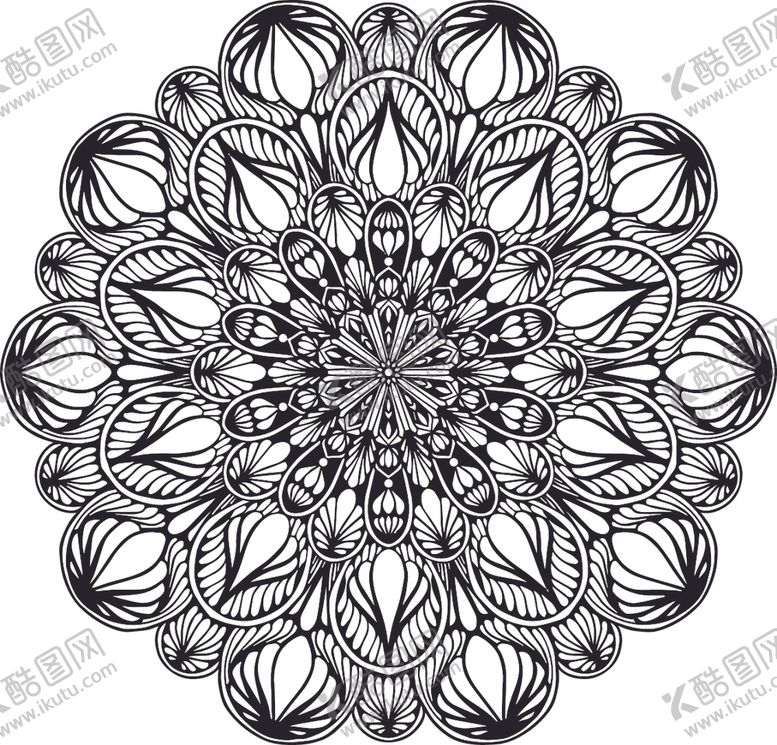 编号：43251509252229194554【酷图网】源文件下载-曼陀罗花纹