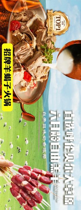 草原羊肉海报