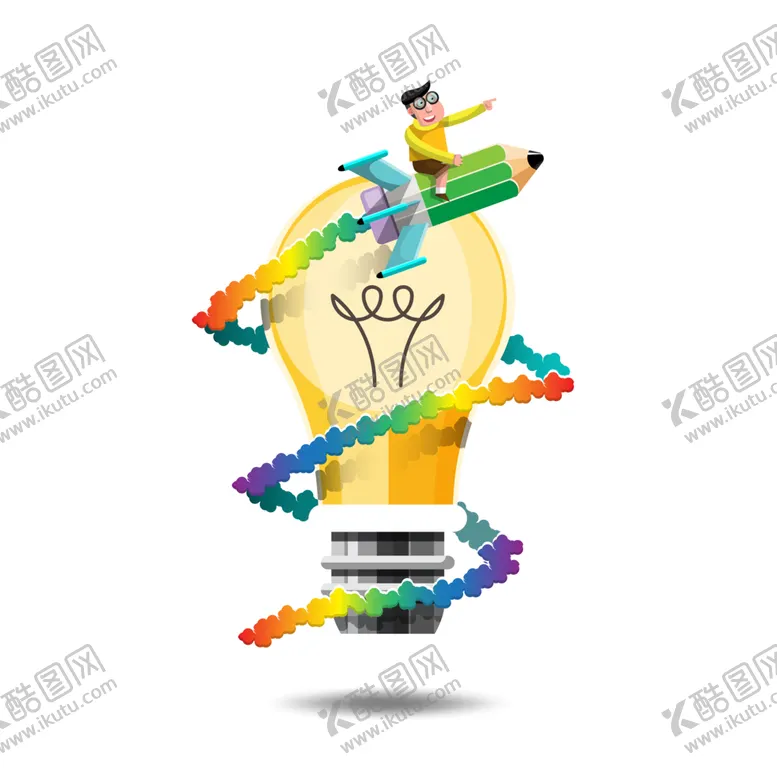 编号：76539402200302164646【酷图网】源文件下载-铅笔小孩
