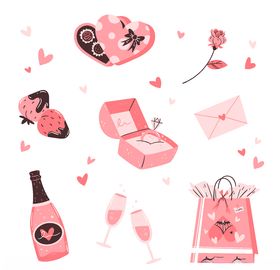 浪漫情人节元素