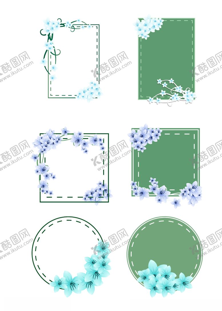 编号：98084906290327426574【酷图网】源文件下载-绿色花藤边框
