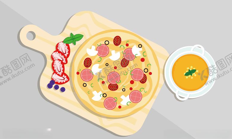 编号：21862606152239004808【酷图网】源文件下载-矢量手绘插画卡通食品西式美食