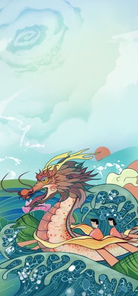 端午节海报赛龙舟中国传统日宣传