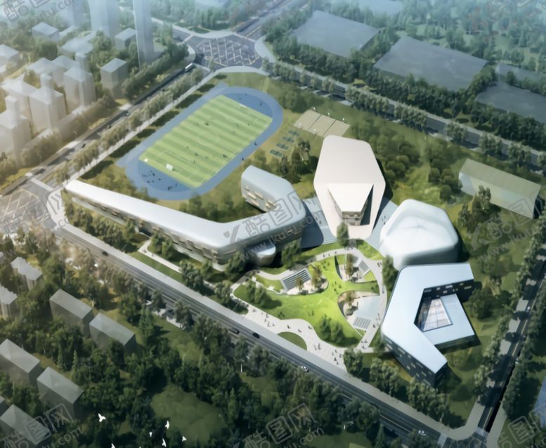 编号：26069507090726503690【酷图网】源文件下载-科学城鸟瞰图