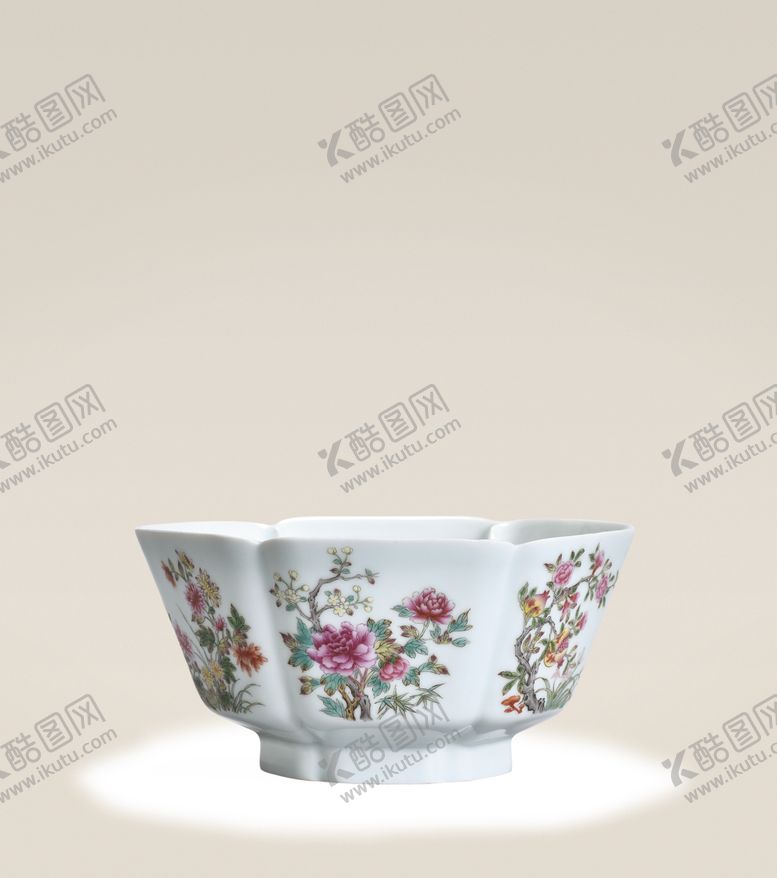编号：13944806290807294536【酷图网】源文件下载-花卉六边花口碗