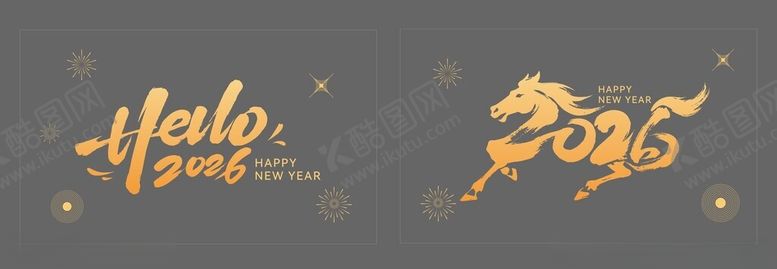 编号：28953904041302491579【酷图网】源文件下载-马年橱窗贴