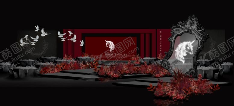 编号：87719905012136162572【酷图网】源文件下载-红色婚礼效果图