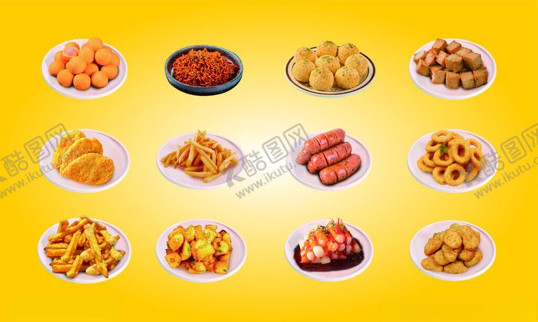 编号：21375611010533305820【酷图网】源文件下载-多样美味小吃大集合高清海报