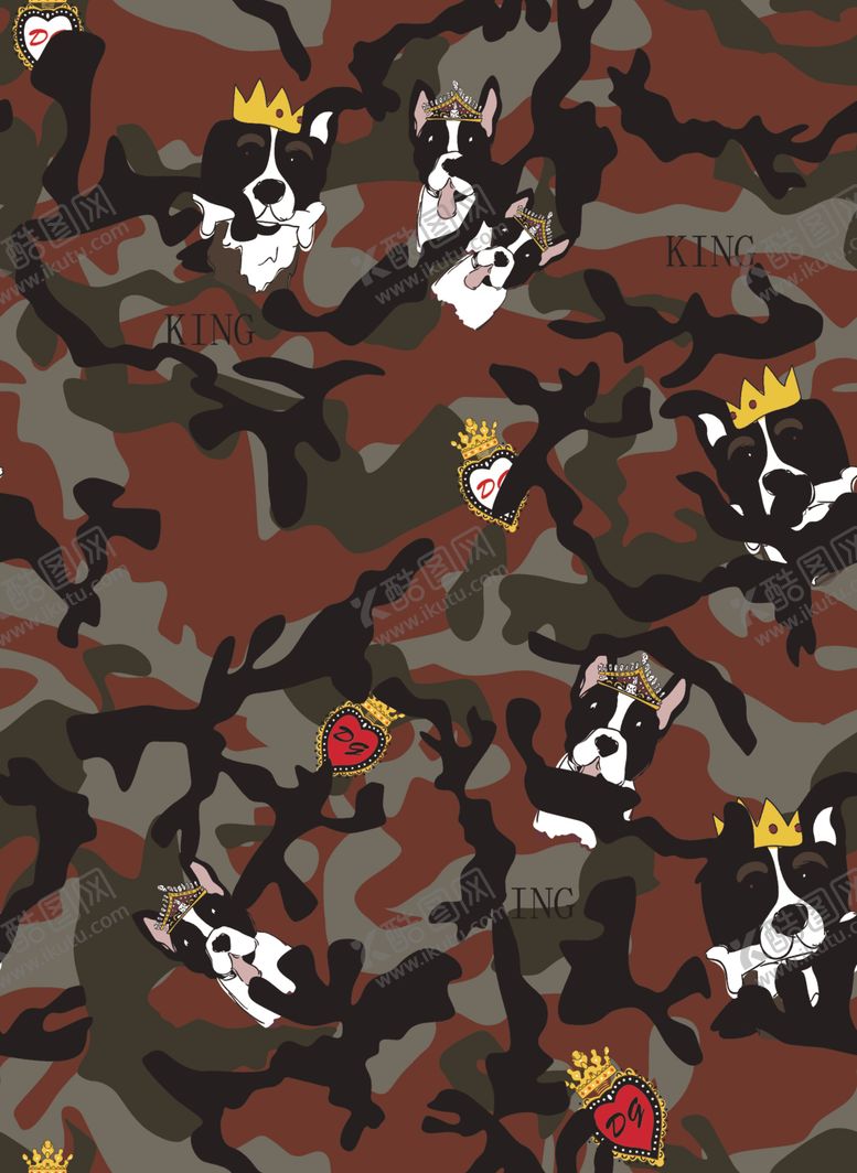 编号：73296810030346592959【酷图网】源文件下载-小狗宝石迷彩