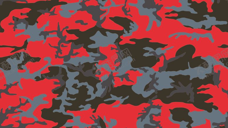 编号：11637309291452063759【酷图网】源文件下载-红色迷彩男装