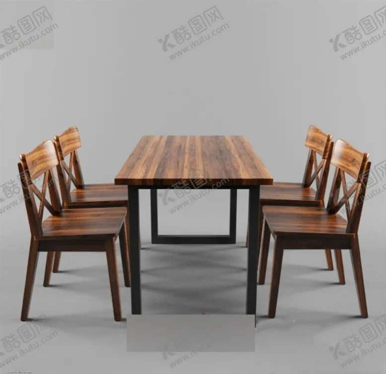 编号：80096911022034091821【酷图网】源文件下载-餐桌椅模型