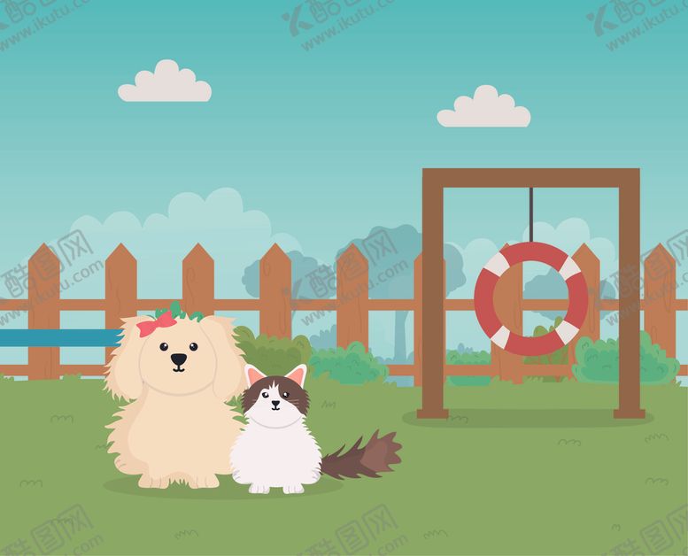 编号：94837809240911089632【酷图网】源文件下载-宠物饲养主题插画