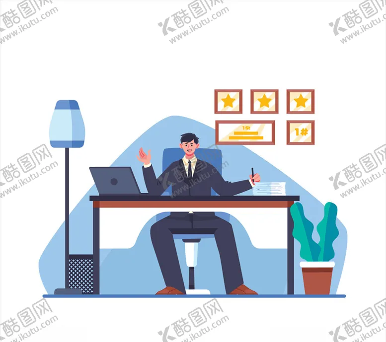 编号：56089206231816279287【酷图网】源文件下载-创意办公室商务男子