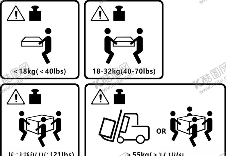 编号：65914510020300509604【酷图网】源文件下载-搬运重量标志