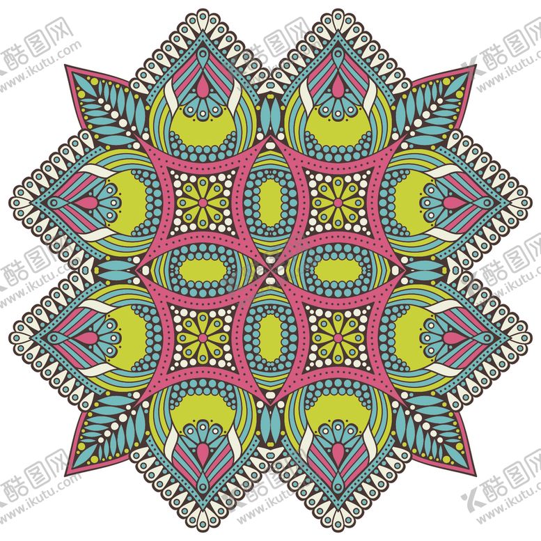 编号：39267810100327434097【酷图网】源文件下载-曼陀罗花纹