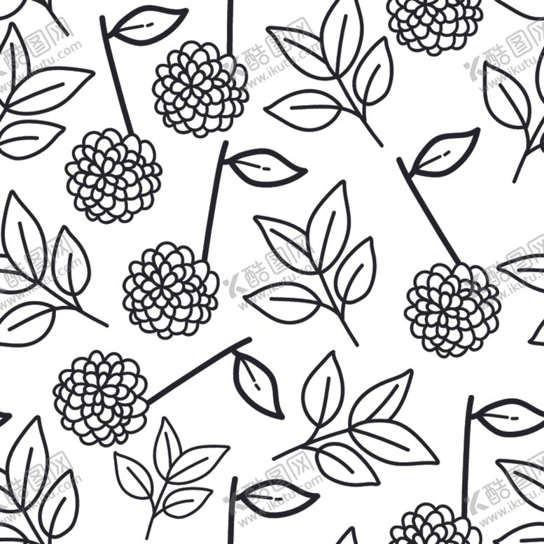 编号：88497811011953515896【酷图网】源文件下载-黑白无缝背景