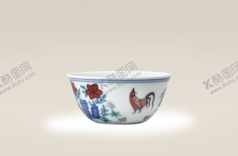 编号：39833709232105284465【酷图网】源文件下载-青花斗彩鸡缸杯