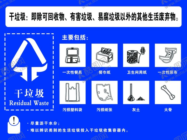 编号：11988407061555184311【酷图网】源文件下载-干垃圾展板