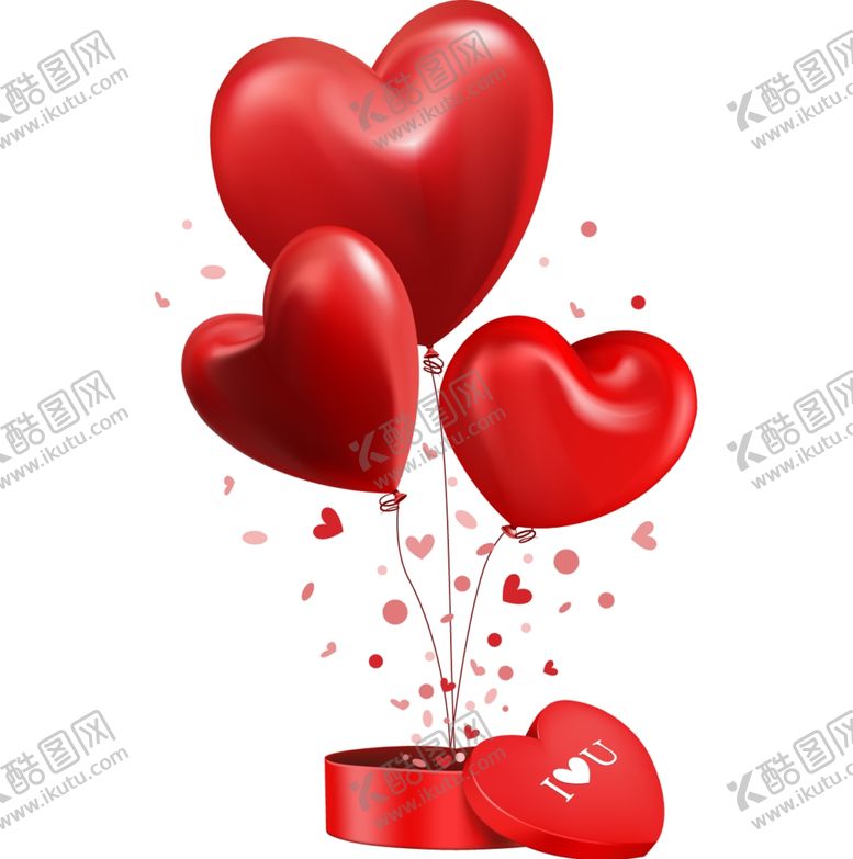 编号：99747811011243082211【酷图网】源文件下载-心形气球