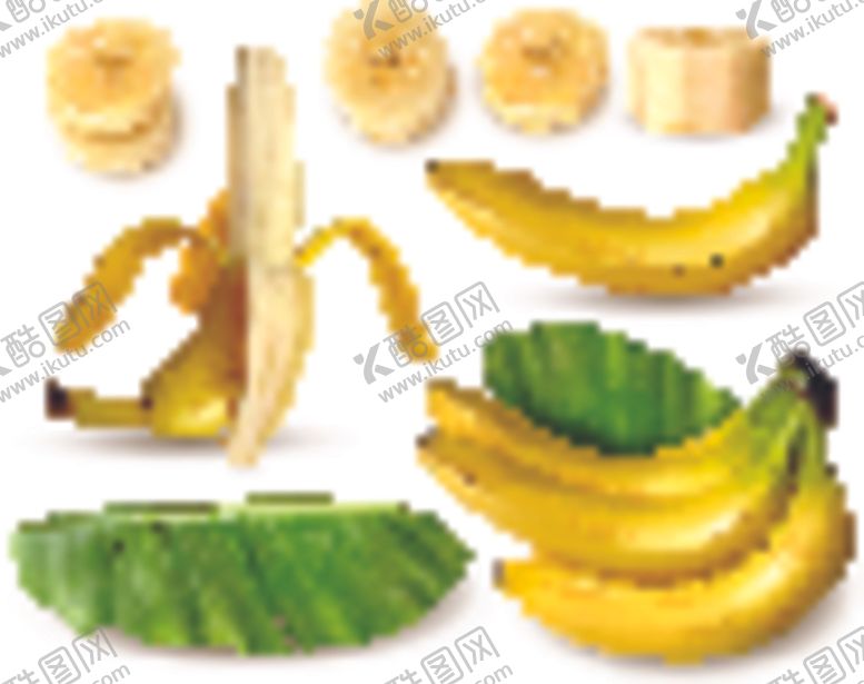 编号：35523904191446491975【酷图网】源文件下载-香蕉水果蔬菜