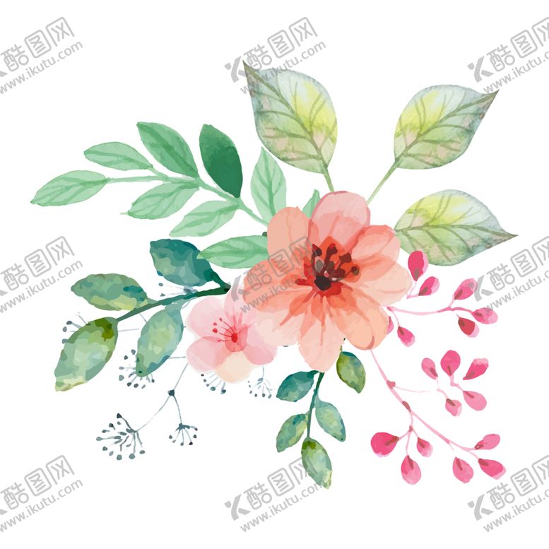 编号：14267109102010084619【酷图网】源文件下载-手绘花朵