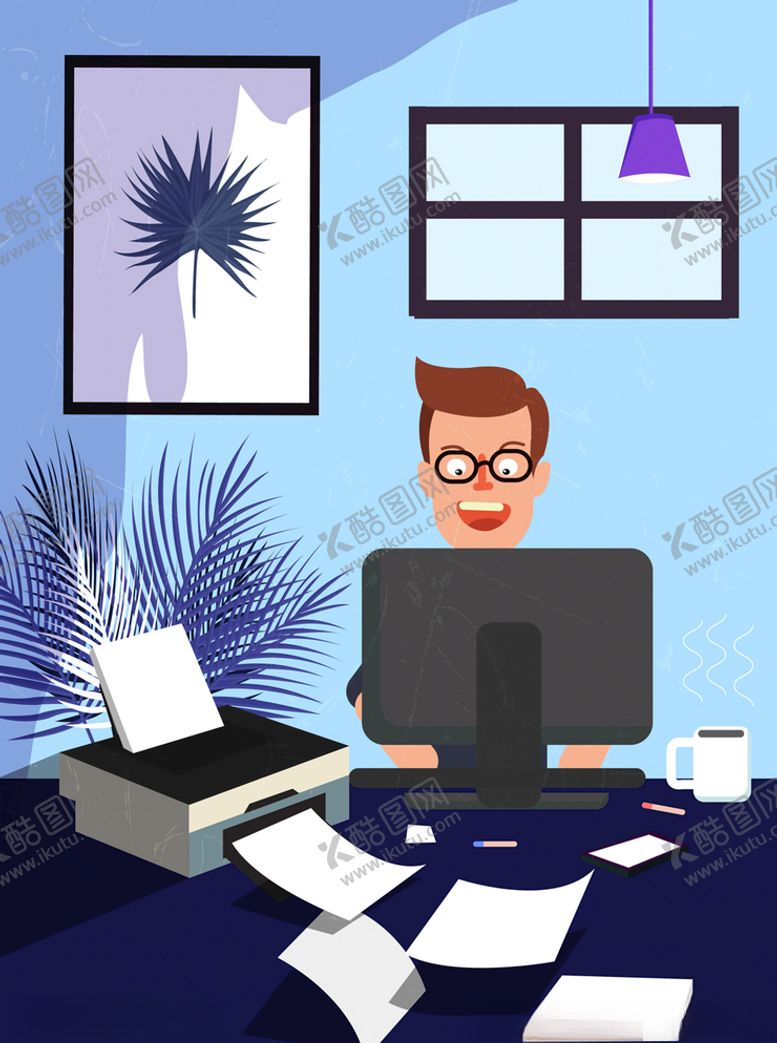 编号：60439410180329582227【酷图网】源文件下载-工作中的男子